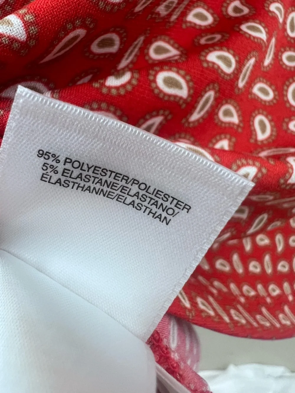 Jones NY Signature Large Paisley Blouse Layered Collar, Golden Buttons, Classic - Picture 10 of 10